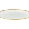 Dezertný tanier Dia 21 cm, biela/zlatá%