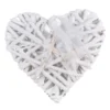 Dekorácia Prútené srdce 15x15 cm, biele%