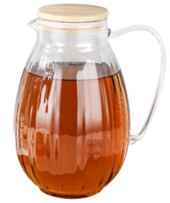 4Home Sklenený džbán Hot&Cool Juicy s bambusovým viečkom, 1,5 l