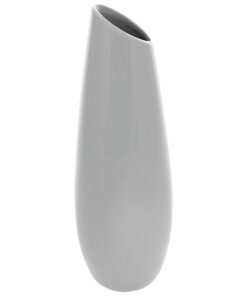 Keramická váza Oval, 12 x 36 x 12 cm, sivá