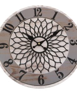 Nástěené hodiny Mandala 34 cm, sivá