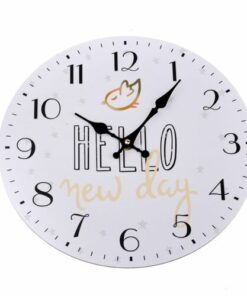 Nástenné hodiny Hello new day, pr. 34 cm