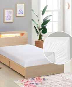 Bellatex Plátené prestieradlo s gumou biela, 90 x 200 cm
