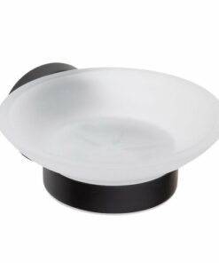 SAPHO XB800 X-round black mydlovnička, mliečne sklo, čierna